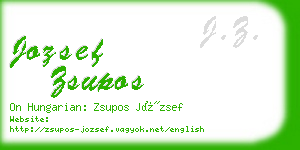 jozsef zsupos business card